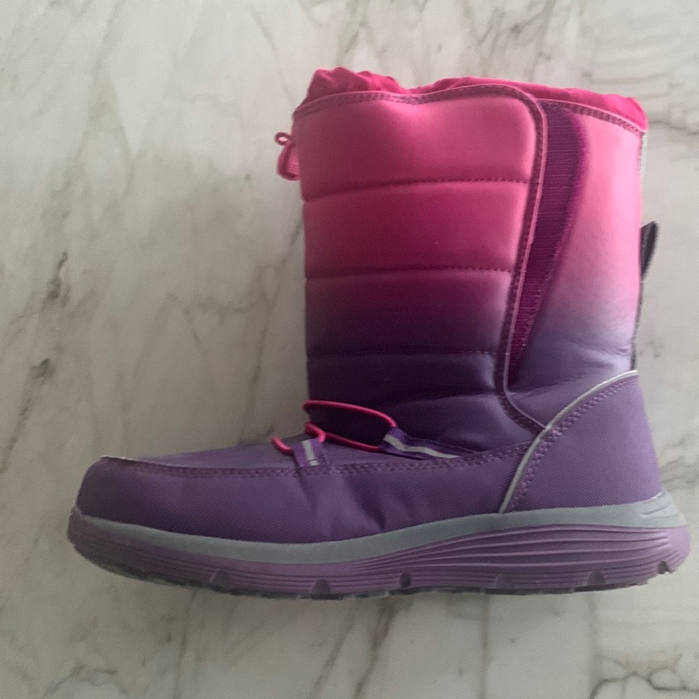 Lands End Pink/Purple Ombre Kids Snow Boots